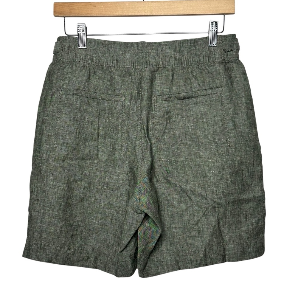Athleta Olive Voyager Linen Short Sz 4 - Picture 5 of 7